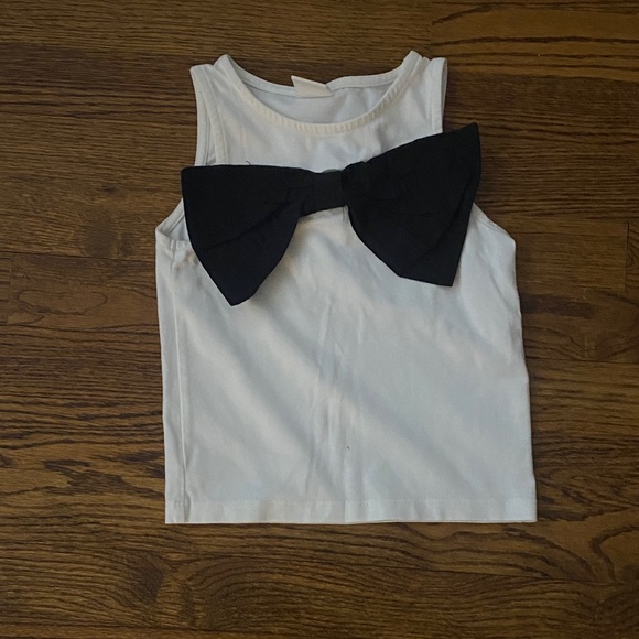 Zara Other - Zara White Tank Top with Black Bow